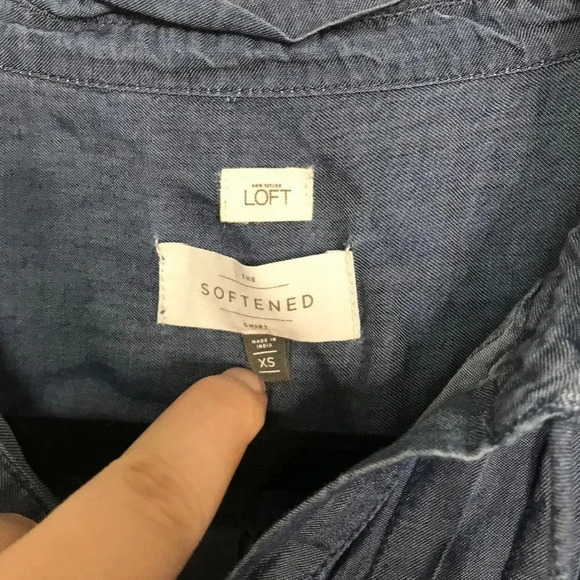 LOFT Chambray The Softened Shirt - Picture 2 of 3